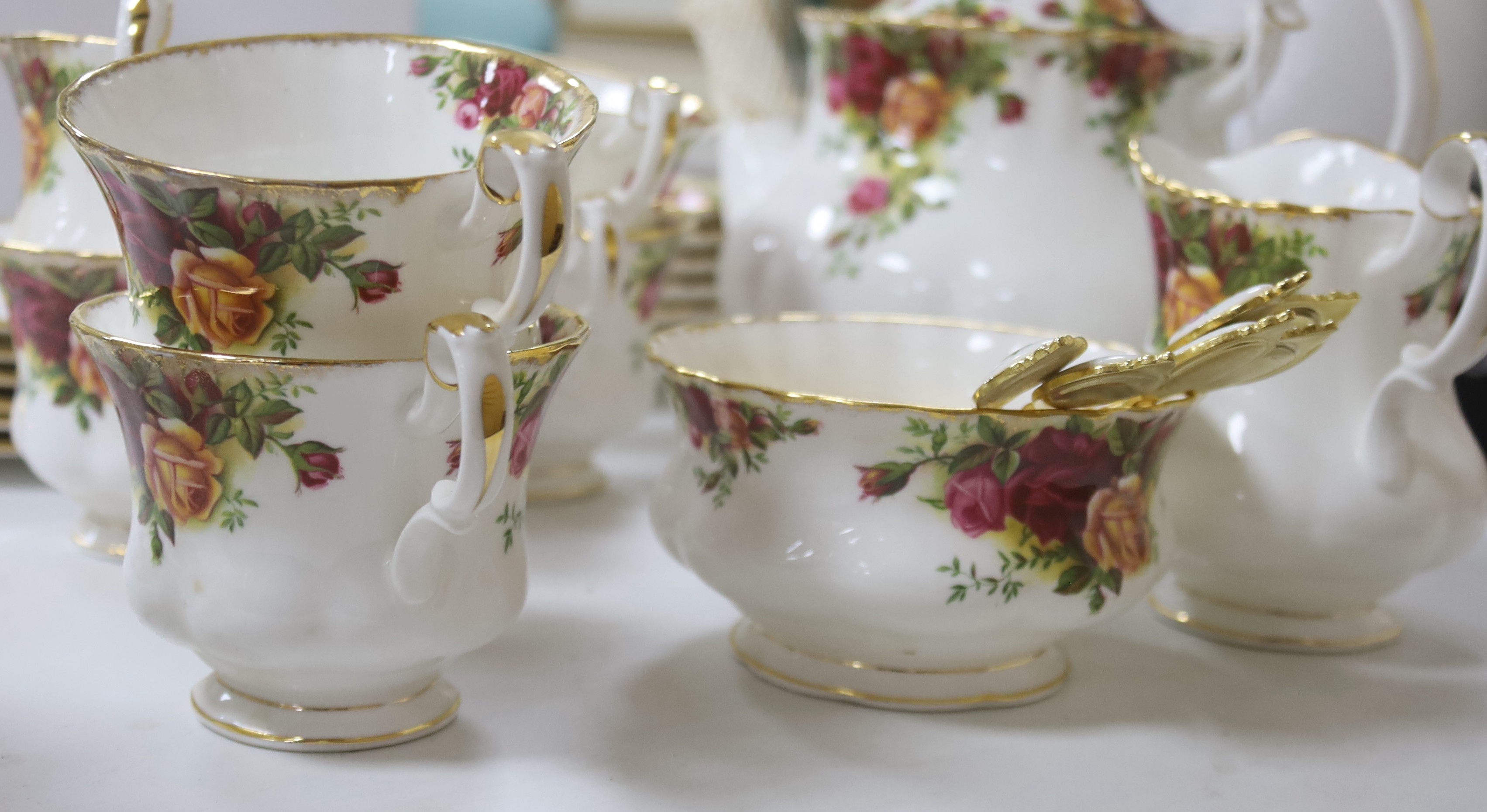 A Royal Albert 'Old Country Roses' part tea service